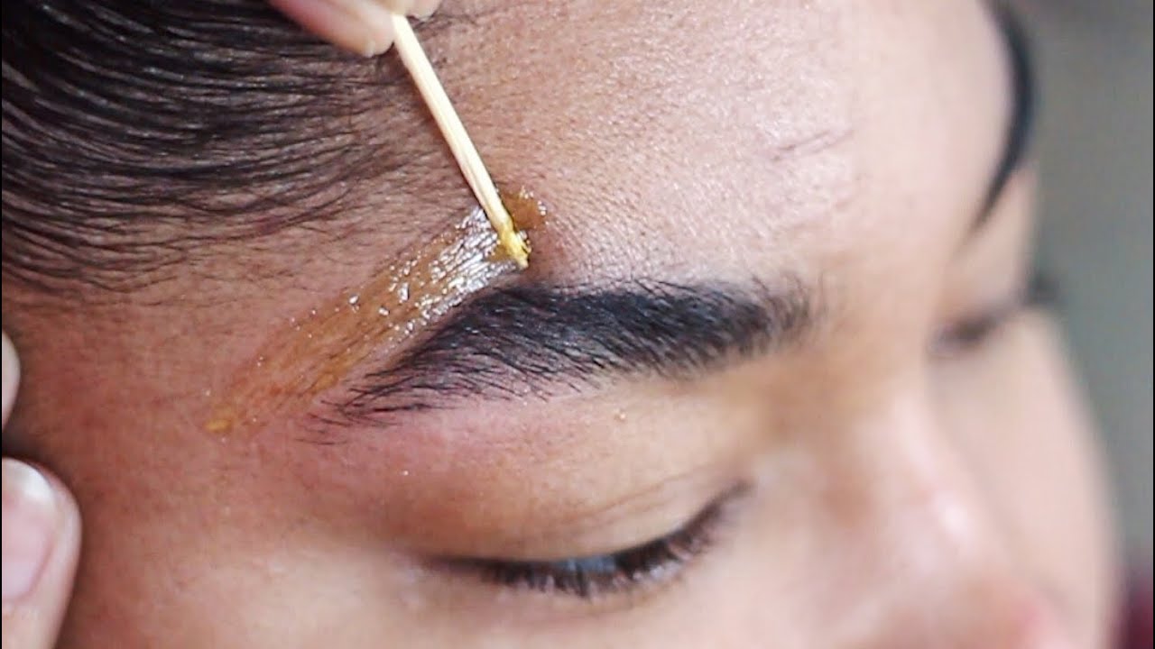 DIY SUGAR WAX HAIR REMOVAL | How To Wax Your Eyebrows at ...