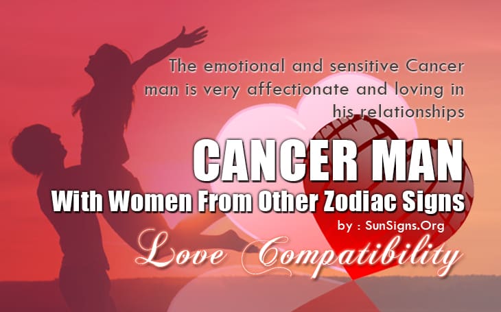Cancer Man Compatibility With Women From Other Zodiac Signs Sunsigns Org